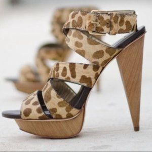 NEW REPORT SIGNATURE Sz 6.5 7.5 Leopard Pony Hair